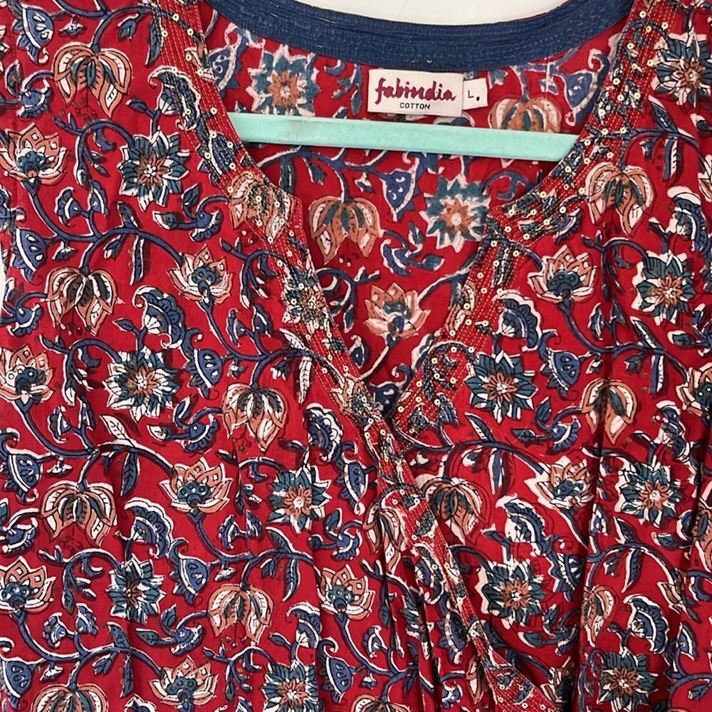 Fabindia sleeveless blouse. Size Large - Picture 2 of 7